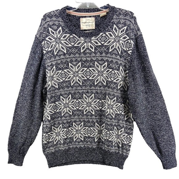 Original Weatherproof Vintage Sweater‎ Men's Sz XL The Holiday Sweater Gray Snow - Picture 1 of 12